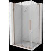 MEXEN/S - Velar L sprchový kout, posuvné dveře 110 x 75, transparent, měď kartáčovaná 871-110-075-03-65