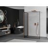 MEXEN/S - Kioto Sprchová zástěna WALK-IN 120 x 90, černý vzor, měď kartáčovaná 800-120-212-65-70-090