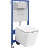 MEXEN/S - WC předstěnová instalační sada Fenix Slim s mísou WC Cube + sedátko softclose, bílá 61030924000