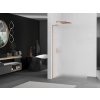 MEXEN/S - Kioto L Sprchová zástěna WALK-IN 100 x 200, dekor, měď kartáčovaná 800-100-103-65-30