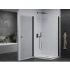 MEXEN/S - PRETORIA duo sprchový kout 80 x 70, transparent, černý + vanička včetně sifonu 852-080-070-70-02-4010B