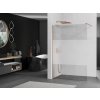 MEXEN/S - Kioto Sprchová zástěna WALK-IN 100 x 200, transparent/dekor 8 mm, měď kartáčovaná 800-100-101-65-35