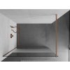 MEXEN/S - Kioto Sprchová zástěna WALK-IN 100 x 200, transparent/dekor 8 mm, měď kartáčovaná 800-100-101-65-35