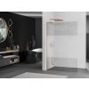 MEXEN/S - Kioto L Sprchová zástěna WALK-IN 90 x 200, transparent/dekor, měď kartáčovaná 800-090-103-65-35