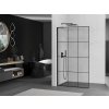 MEXEN/S - Kioto L Sprchová zástěna WALK-IN 100 x 200, černý vzor, černá 800-100-103-70-77