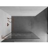 MEXEN/S - Kioto L Sprchová zástěna WALK-IN 90 x 200, bílý vzor, měď kartáčovaná 800-090-103-65-85