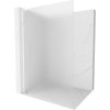 MEXEN/S - Kioto L Sprchová zástěna WALK-IN 100 x 200, dekor, bílá 800-100-103-20-30