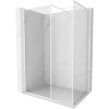MEXEN/S - Kioto-F Sprchová zástěna WALK-IN s rámem 180 x 75, transparent 8 mm, bílá 800-180-202-04-20-075