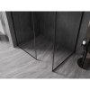 MEXEN/S - Kioto-F Sprchová zástěna WALK-IN s rámem 160 x 80, transparent 8 mm, černá 800-160-202-04-70-080