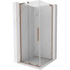 MEXEN/S - Velar L sprchový kout, posuvné dveře 120 x 120, transparent, měď kartáčovaná 871-120-120-03-65