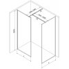 MEXEN/S - Kioto-F Sprchová zástěna WALK-IN s rámem 150 x 70, transparent 8 mm, černá 800-150-202-04-70-070