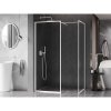 MEXEN/S - Kioto-F Sprchová zástěna WALK-IN s rámem 140 x 70, transparent 8 mm, bílá 800-140-202-04-20-070