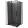MEXEN/S - Velar L sprchový kout, posuvné dveře 90 x 85, grafit, měď kartáčovaná 871-090-085-43-65