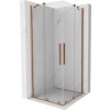 MEXEN/S - Velar Duo čtvercový sprchový kout 80 x 80, transparent, měď kartáčovaná 871-080-080-02-65