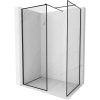 MEXEN/S - Kioto-F Sprchová zástěna WALK-IN s rámem 130 x 70, transparent 8 mm, černá 800-130-202-04-70-070