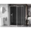 MEXEN/S - Kioto-F Sprchová zástěna WALK-IN s rámem 160 x 105, transparent 8 mm, bílá 800-160-202-04-20-105