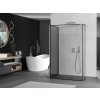 MEXEN/S - Kioto Sprchová zástěna WALK-IN 110 x 110 x 30, černý vzor, nikl kartáčovaná 800-110-110-221-97-70-030