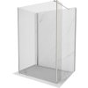 MEXEN/S - Kioto Sprchová zástěna WALK-IN 125 x 95 x 30, transparent, nikl kartáčovaná 800-125-095-221-97-00-030