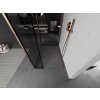 MEXEN/S - Kioto Sprchová zástěna WALK-IN 100 x 100 x 40, černý vzor, měď kartáčovaná 800-100-100-221-65-70-040