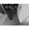 MEXEN/S - Kioto Sprchová zástěna WALK-IN 120 x 80 x 40, černý vzor, nikl kartáčovaná 800-120-080-221-97-70-040