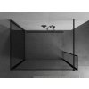 MEXEN/S - Kioto Sprchová zástěna WALK-IN 120 x 100 x 30, černý vzor, černá 800-120-100-221-70-70-030