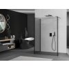 MEXEN/S - Kioto Sprchová zástěna WALK-IN 125 x 95 x 40, transparent, černá 800-125-095-221-70-00-040