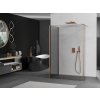 MEXEN/S - Kioto Sprchová zástěna WALK-IN 120 x 100 x 40, transparent, měď kartáčovaná 800-120-100-221-65-00-040
