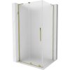 MEXEN/S - Velar L sprchový kout, posuvné dveře 100 x 90, dekor, zlato 871-100-090-33-50