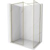 MEXEN/S - Kioto-F Sprchová zástěna WALK-IN s rámem 120 x 80, transparent 8 mm, zlato 800-120-202-04-50-080