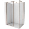 MEXEN/S - Kioto-F Sprchová zástěna WALK-IN s rámem 100 x 80, transparent 8 mm, měď kartáčovaná 800-100-202-04-65-080