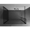 MEXEN/S - Kioto Sprchová zástěna WALK-IN 120 x 90 x 30, černý vzor, černá 800-120-090-221-70-70-030