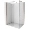 MEXEN/S - Kioto-X Sprchová zástěna WALK-IN 110 x 110, transparent 10 mm, měď kartáčovaná 800-110-202-65-00-110-X