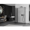 MEXEN/S - Kioto Sprchová zástěna WALK-IN 120 x 110 x 40, transparent, černá 800-120-110-221-70-00-040