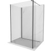 MEXEN/S - Kioto Sprchová zástěna WALK-IN 120 x 115 x 30, transparent, černá 800-120-115-221-70-00-030