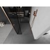 MEXEN/S - Kioto Sprchová zástěna WALK-IN 110 x 70 x 40, černý vzor, měď kartáčovaná 800-110-070-221-65-70-040