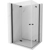 MEXEN/S - Mist-F Duo sprchový kout skládací dveře levá 120 x 75, transparent, černá 8A6-120L-075P-70-00
