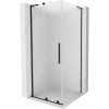 MEXEN/S - Velar L sprchový kout, posuvné dveře 100 x 100, dekor, černá 871-100-100-33-70
