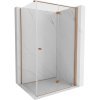 MEXEN/S - Mist-F sprchový kout skládací dveře pravá 75 x 120, transparent, měď kartáčovaná 8A6T-075-120-65-00-P