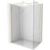 MEXEN/S - Kioto-X Sprchová zástěna WALK-IN 110 x 80, transparent 10 mm, zlato kartáčovaná 800-110-202-55-00-080-X
