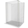MEXEN/S - Kioto Sprchová zástěna WALK-IN volněstojící 125 x 30 x 30, transparent, nikl kartáčovaná 800-125-030-222-97-00-030