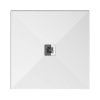 JIKA Padana - sprchová vanička, čtvercová, litý mramor, vč. nerez krytky sifonu (H213934...0001), Bílá matná se strukturou břidlice (H213934R100001)