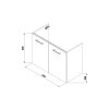 JIKA Ponta - skříňka pod umyvadlo 800 mm, 2 dveře (H40J524200...1), Bílá (H40J5242005001)