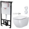 Předstěnový instalační systém bez tlačítka + WC CERSANIT CLEANON VIRGO + SEDÁTKO AM101/1120 X ME1