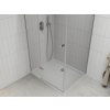 MEXEN/S - Romasprchový kout 90x80, kyvné, čiré sklo, chrom + vanička 854-090-080-01-00-4010