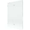 MEXEN/S - Lunar vanová zástěna 2-křídlová levá 120 x 150, transparent, bílá 897-120-100-20-00-L