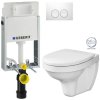 GEBERIT KOMBIFIXBasic vč. bílého tlačítka DELTA 21 + WC CERSANIT DELFI + SOFT SEDÁTKO 110.100.00.1 21BI DE2