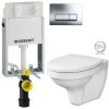 GEBERIT KOMBIFIXBasic vč. chromového tlačítka DELTA 51 + WC CERSANIT DELFI + SOFT SEDÁTKO 110.100.00.1 51CR DE2