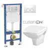 GEBERIT DuofixBasic s bílým tlačítkem DELTA21 + WC CERSANIT CLEANON CARINA + SEDÁTKO 458.103.00.1 21BI CA1