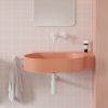 OMNIRES - OVO M+ umyvadlo na desku/závěsné - pravé, 64 x 44 cm, coral mat; OVO645UWPCO