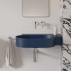 OMNIRES - OVO M+ umyvadlo na desku/závěsné - pravé, 64 x 44 cm, midnight blue mat; OVO645UWPMB